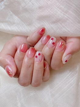 ミキネイルサロン(MiKi Nail Salon)/ニュアンスミラーネイル ¥10000