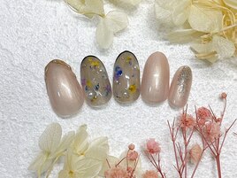 押し花ネイル銀座フィルイン