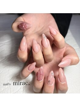 ネイルズミラク(nail's mirac.)/透け感くすみネイル