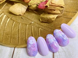 マーブル桜ネイル☆