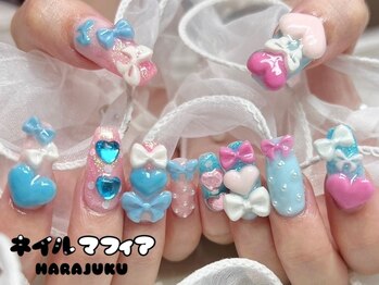 ネイルマフィア 原宿(NAIL MAFIA)/3Dりぼん/ゴテゴテ/ハート