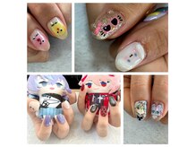 テト ネイルアンドアート 岐阜茜部(TETO)の雰囲気（推しネイル、全力で応援します！手描きイラストが得意です。）