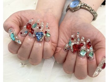 シエル(Ciel)の写真/美フォルムが叶う★宝石のような美しい指先へ♪【ジェルチップ長さ出し★フリーアートシンプル¥12800】