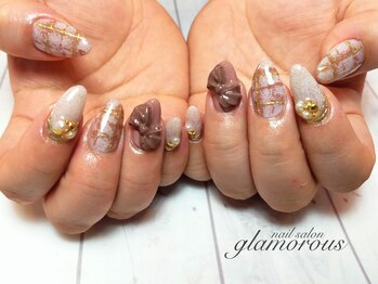 ネイルグラマラス 西新井店/《パラジェル》チェック柄