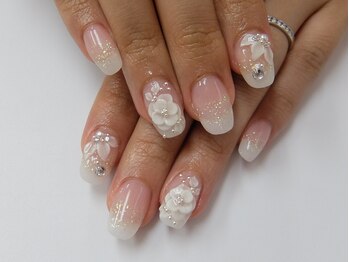 ネイルサロンミキ 横浜(MIKI)/和装着物人気薔薇3D花ブライダル