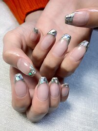 ガラスフレンチネイル＊