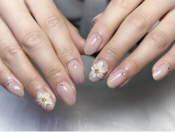 カナネイル(KANA.nail)/持ち込み立体フラワー春ネイル