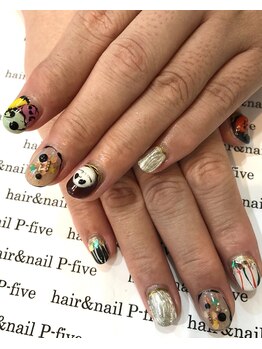 ヘアアンドネイル ピーファイブ(P-five)/ハロウィンネイル♪♪
