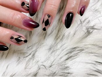 キキネイル たまプラーザ店(kikinail)/ブラックデザインネイル