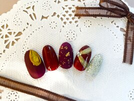 バレンタインネイル