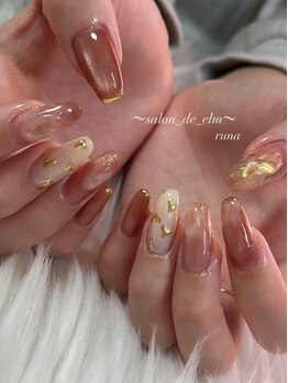 サロンド エルム(salon de elm)の写真/【ワンカラー（オフなし）¥3400～】シンプル系～個性派トレンドネイルまで対応◎ネイルを見る度気分もUP♪