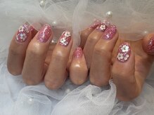 エーナイン イオン秋田中央店/ピンクラメ×お花