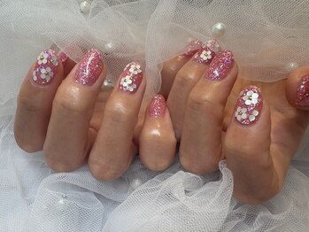 エーナイン イオン秋田中央店/ピンクラメ×お花