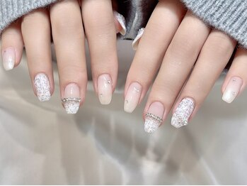 ローランリム(LORAN Lim)/ホワイトツイードネイル