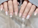 ホワイトツイードネイル