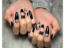 グラデーションストーンネイル