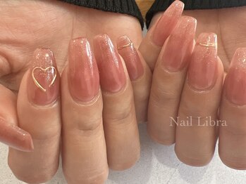 ネイルリブラ(Nail Libra)/ピンクハートネイル