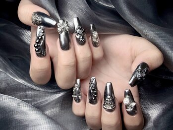 オーラムネイル(Aurum Nail ）)の写真/自慢の高技術でスカルプデビュー♪【長さ出し◎スカルプワンカラー/ラメグラ¥9900】魅惑の指先で女度UP☆