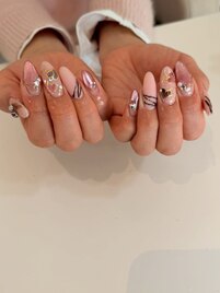 バレンタインネイル