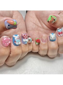 レイネイル 岐阜茜部店(RAY NAIL)/キャラクター×立体アート