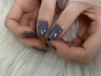 ラカプライベート(LaKa private)/ホログラムドットネイル