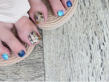 ペアリング(Pairing nail&eyelash)/親指2本art&ワンカラー◇8480円