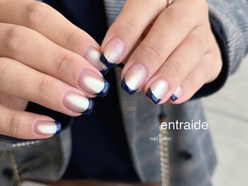 アントレッド(entraide)/うる艶マグ×ネイビーフレンチ