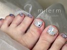 紫陽花・梅雨フットネイル/Miki