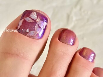 ヌーベルネイル(Nouvelle Nail)/大人リボン フットネイル