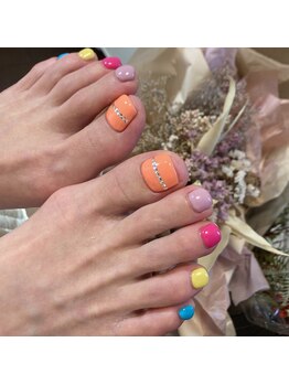 パステルカラーフットネイル Pg ケイエムケイ Kmk のフォトギャラリー ホットペッパービューティー