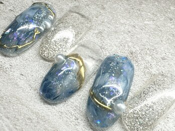 チェリーズネイル(Cherrys Nail)/ネイビー デザイン ネイル