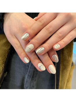 アンドルーチェ なんばパークス店(ANDRUCHE)/大理石ネイル!クリアネイル