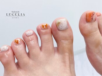 サロンドルクリア 銀座店(Salon de LUCULIA)/#フット フラワーニュアンス