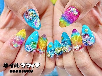 ネイルマフィア 原宿(NAIL MAFIA)/夏/マーメイド/海/人魚のうろこ
