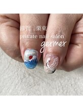 ジェルメ(germer)/手描き富士山と鶴で運気UP！