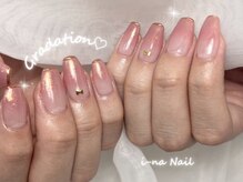 イーナネイル(i-na Nail)/グラデーション×ミラーライン