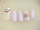 雪だるまネイル
