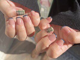 【パラジェル】チェックネイル