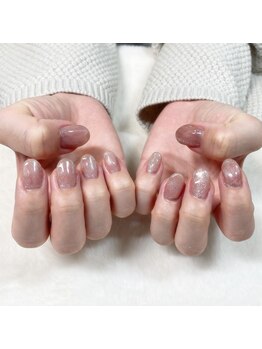 はあとねいる 宇都宮御幸ヶ原店/ピンクマグネットネイル