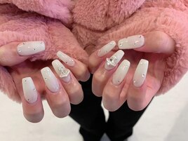 ロングネイル長さだし韓国ネイル