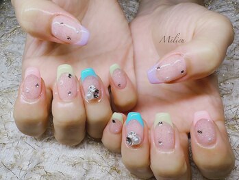 ミリュウ(Milieu)/ラメワンカラーフレンチ