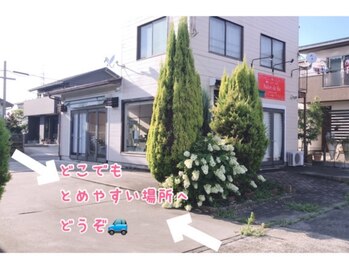 サロン ド ビー(Salon de Be)/2、表通りからの駐車場写真