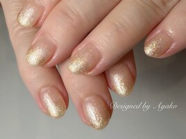 ゴールドラメグラデ