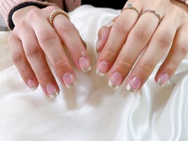 シンプルラメフレンチ