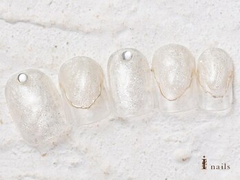 アイネイルズ 横浜WEST店(I-nails)/ラメミラーぷっくり8000円