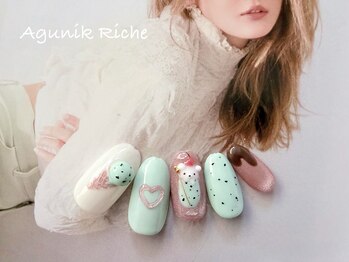 アグニークリッシェ(Agunik Riche)の写真/ネイルデザインランキング上位デザインが多数♪大人カワイイを叶える最旬ネイルはアグニークリッシェで☆