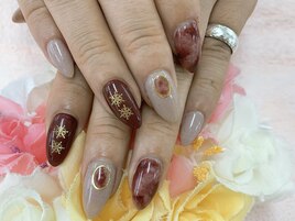 【豊田】冬ボルドーネイル