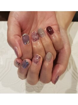 ネイルサロン リスタ(Rista)/ニュアンス ミラー くすみカラー