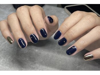 ネイビーネイル ¥7320