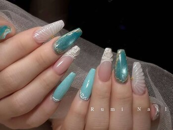 ワンホンネイル 新宿(Rumi Nail)/マーメイドネイル/シェルネイル